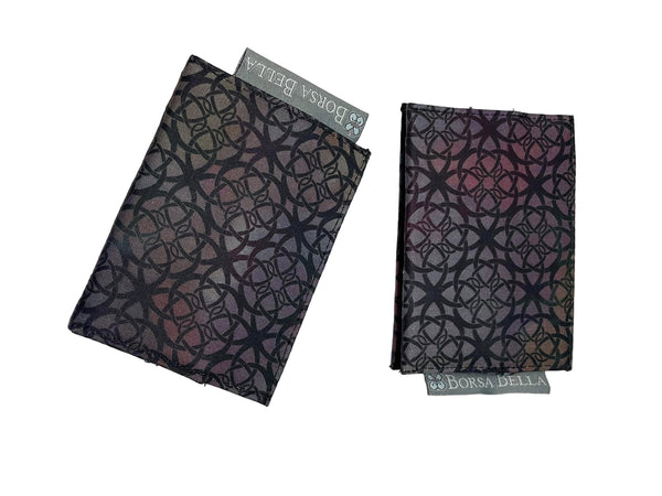 Card Holder RFID Protected - Prisim Gray and Purple Fabric