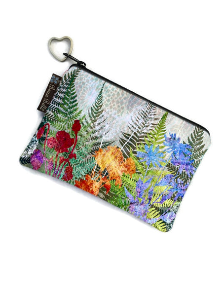 LARGE Catch All Zippered Pouch - A1 - FernTastic Fabric
