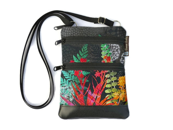ELLA BELLA (SMALLEST) Travel Bags Crossbody Purse - A1 Cross Body - Faux Leather  - Night FernTastic