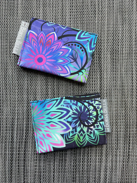Card Holder RFID Protected - Purple Medallions