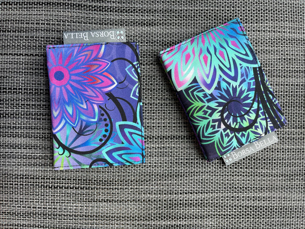 Card Holder RFID Protected - Purple Medallions