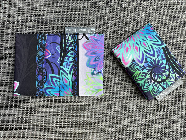 Card Holder RFID Protected - Purple Medallions