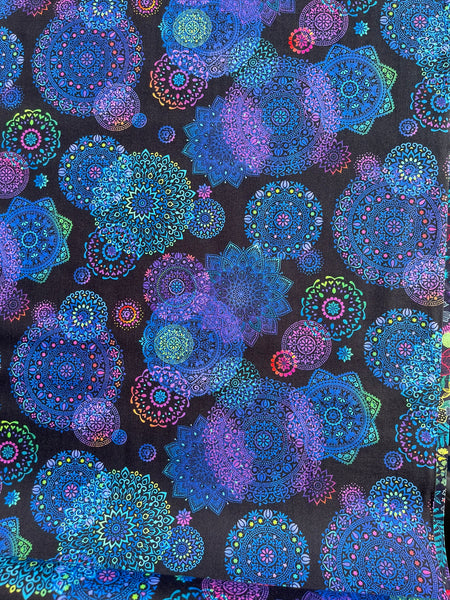 Card Holder RFID Protected - Black  Background Lace Floral