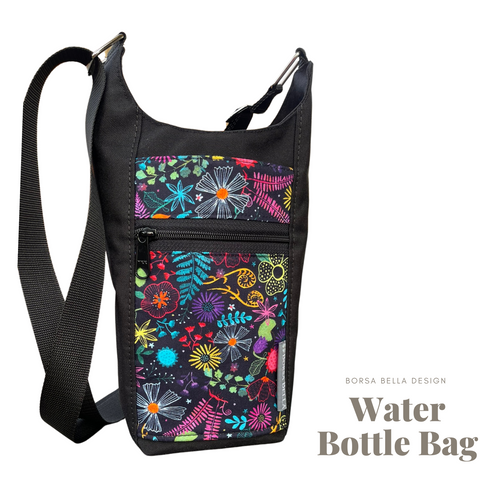 Water Bottle Crossbody Bag - Day Drinker - Bright Floral