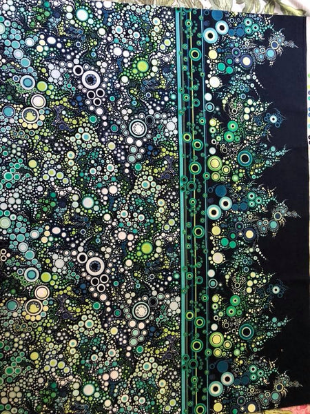 Card Holder RFID Protected - Green Dot Fabric