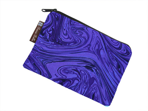 Clearance Catch All Zippered Pouch - Purple Marble