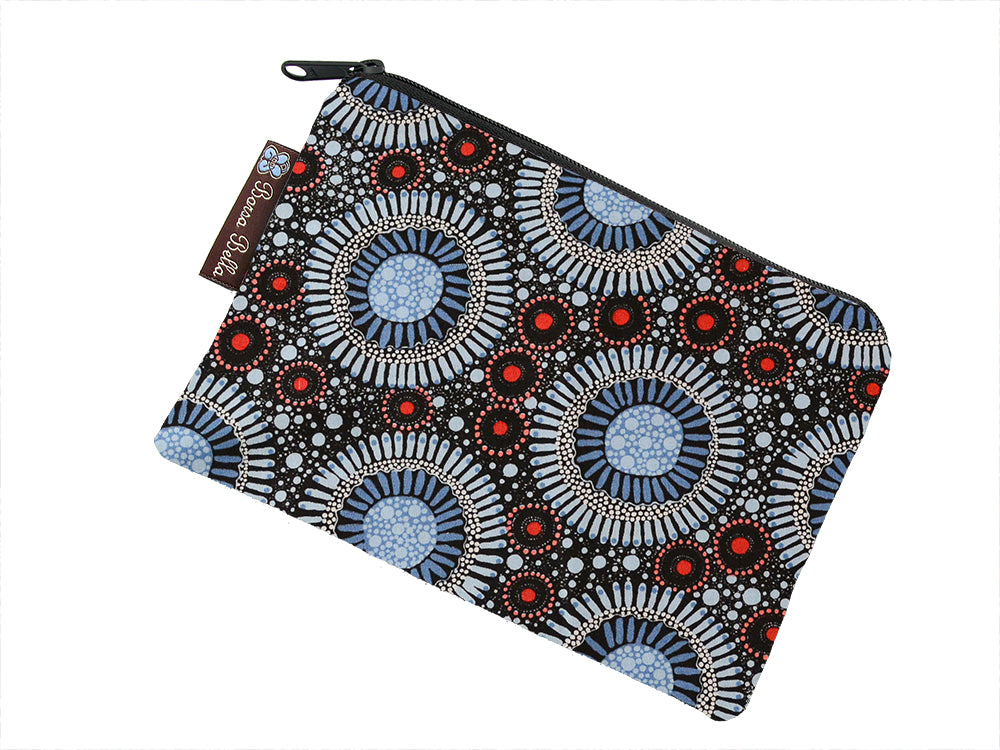 Clearance Catch All Zippered Pouch - Sand Dollar Fabric