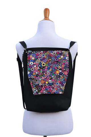 Convertible Backpack Bag -  Glorious Dot Fabric