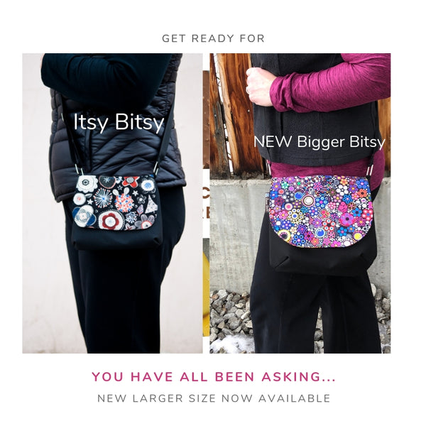 Itsy Bitsy/Bigger Bitsy Messenger Purse - I Spy... Fabric