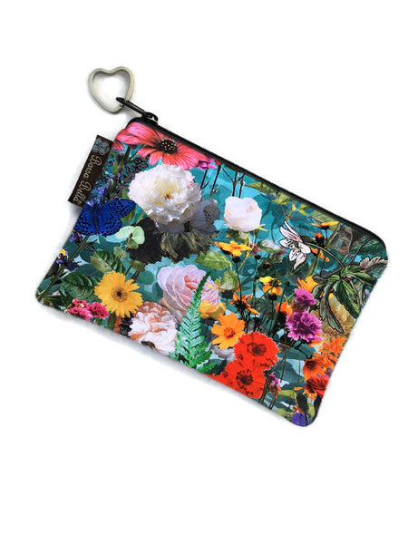 Catch All Zippered Pouch - Cottage Garden Fabric