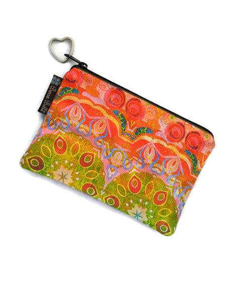 Catch All Zippered Pouch - Ombre Yellow/Orange Fabric