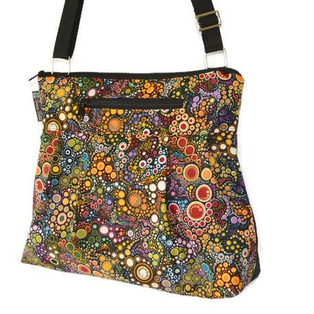 Hobo Purse Cross Body - Shoulder Bag - Happy  Fabric