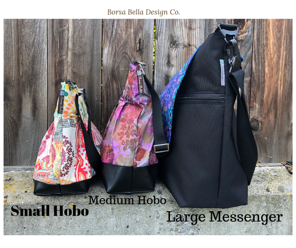 Hobo Purse Cross Body - Medium Only - Shoulder Bag - Poppy Fabric