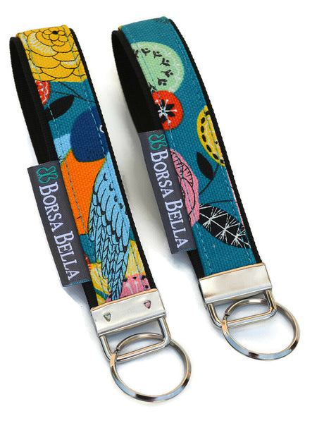 Keychain Wristlets - Garden Party Fabric