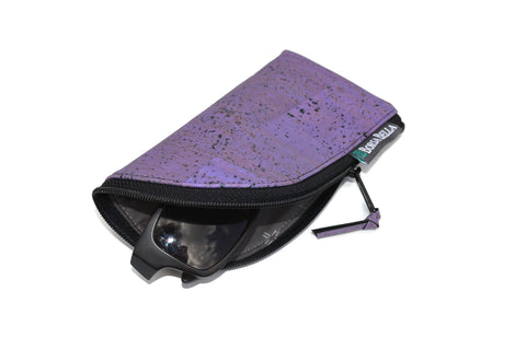 Sunglass Cases - Purple Cork Fabric