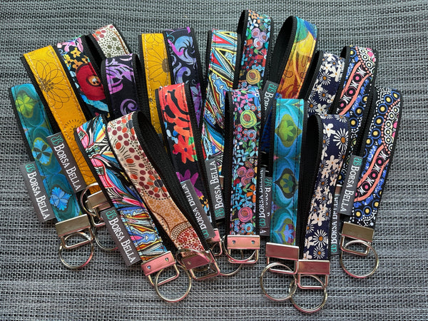 Keychain Wristlets - Mini Wild Flowers Fabric