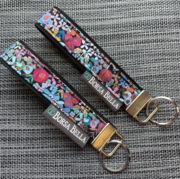 Keychain Wristlets - Mini Wild Flowers Fabric
