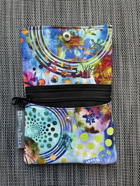 Small Slim Wallet - Light Weight - Added RFID Fabric - Bubble Scope Fabric