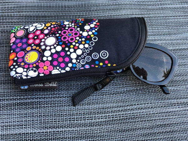 Sunglass Cases - Glorious Dot Boarder Fabric