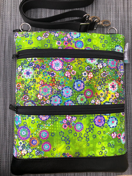 Travel Bags Crossbody Purse - Cross Body - Faux Leather - Tablet Purse -  Verde Fabric