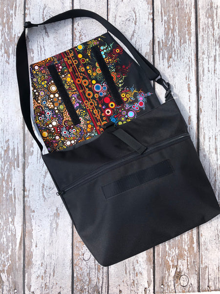 Large Messenger Bag - Mini Wild Flowers Fabric