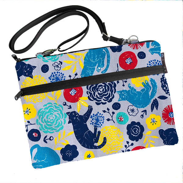 Laptop Bags - Shoulder or Cross Body - Adjustable Nylon Straps - Daisy Kitty Fabric