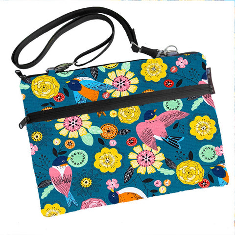 Laptop Bags - Shoulder or Cross Body - Adjustable Nylon Straps - Garden Party Fabric