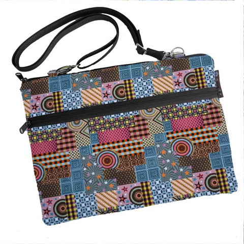 Laptop Bags - Shoulder or Cross Body - Adjustable Nylon Straps - Geometic Fabric