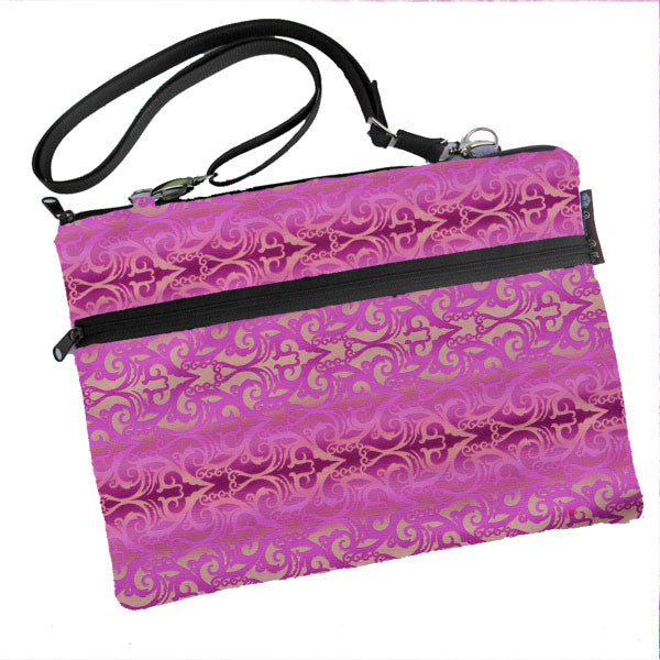Laptop Bags - Shoulder or Cross Body - Adjustable Nylon Straps - Pretty in Pink Fabric