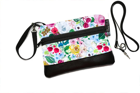 Deluxe Long Zip Phone Bag - Converts to Cross Body Purse - Stella Fabric