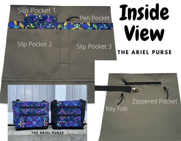 New Design - The Ariel - Purple Haze Fabric with Black Sides and Back