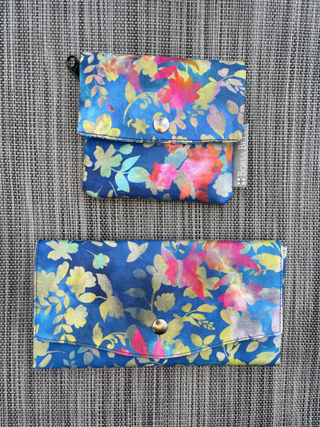 Small Slim Wallet - Light Weight - Added RFID Fabric - Mushroom Fabric