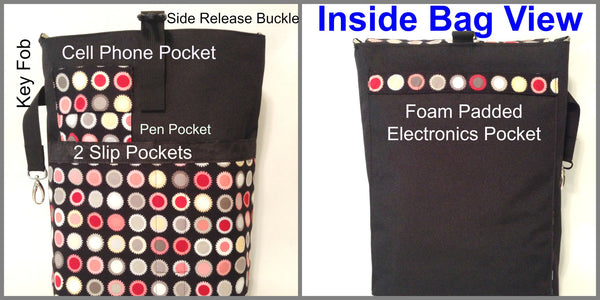 Convertible Backpack Bag -  Daisy Kitty Fabric